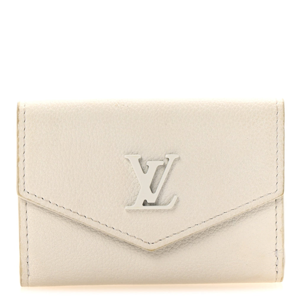 Calfskin Lockmini Wallet White