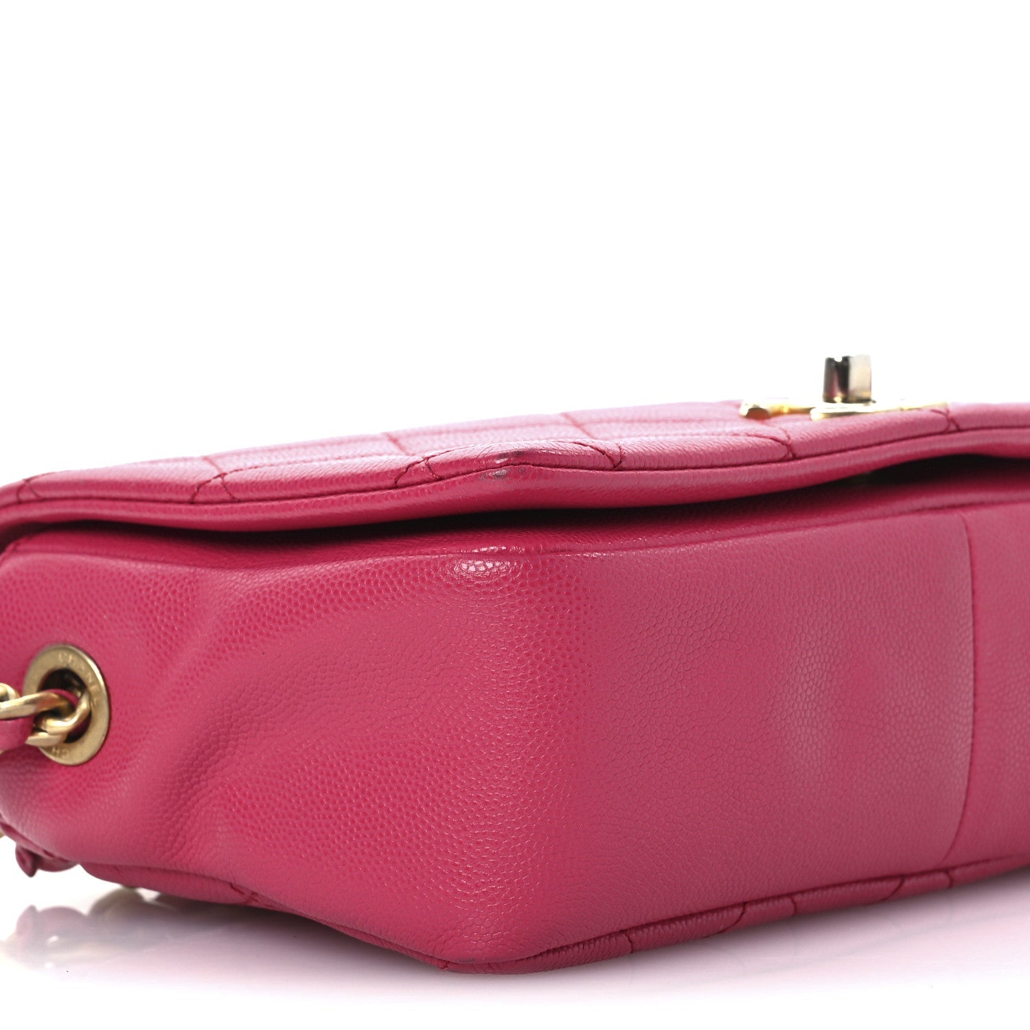 Caviar Quilted Small Fashion Therapy Flap Bag Dark Pink