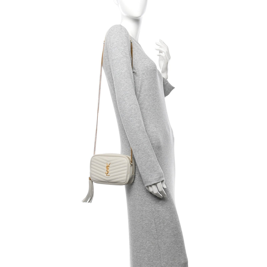 Grain De Poudre Matelasse Monogram Mini Lou Camera Bag Crema Soft