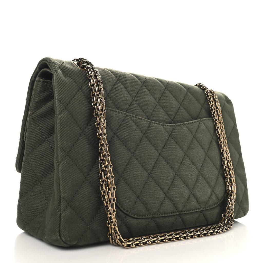Canvas Quilted 2.55 Reissue 227 Flap Green