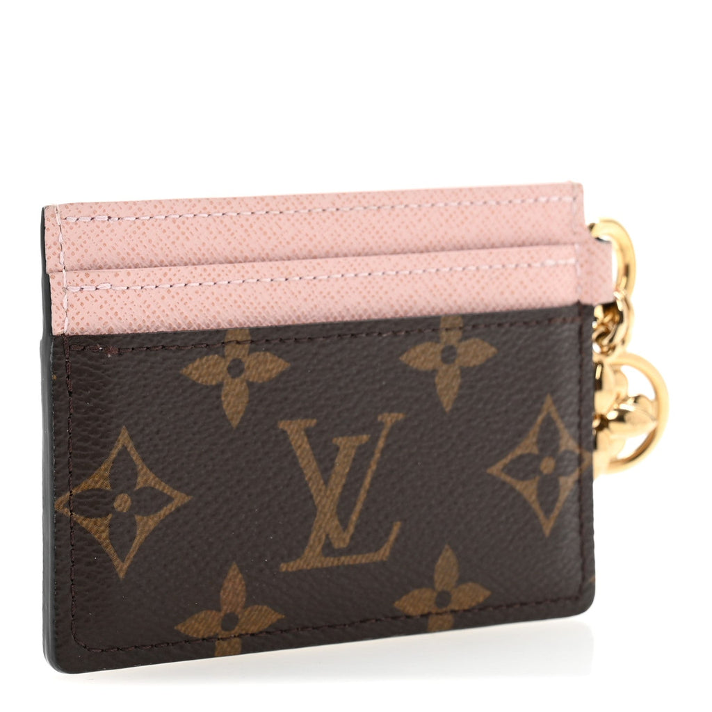Monogram LV Charms  Holder Rose Ballerine