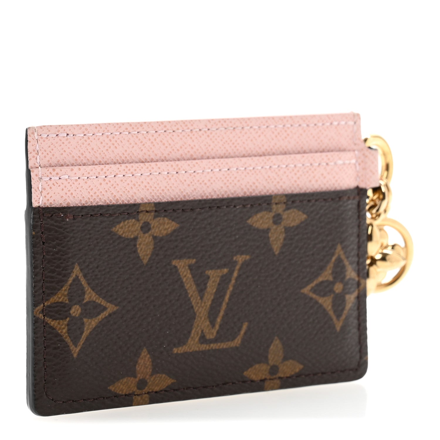 Monogram LV Charms  Holder Rose Ballerine