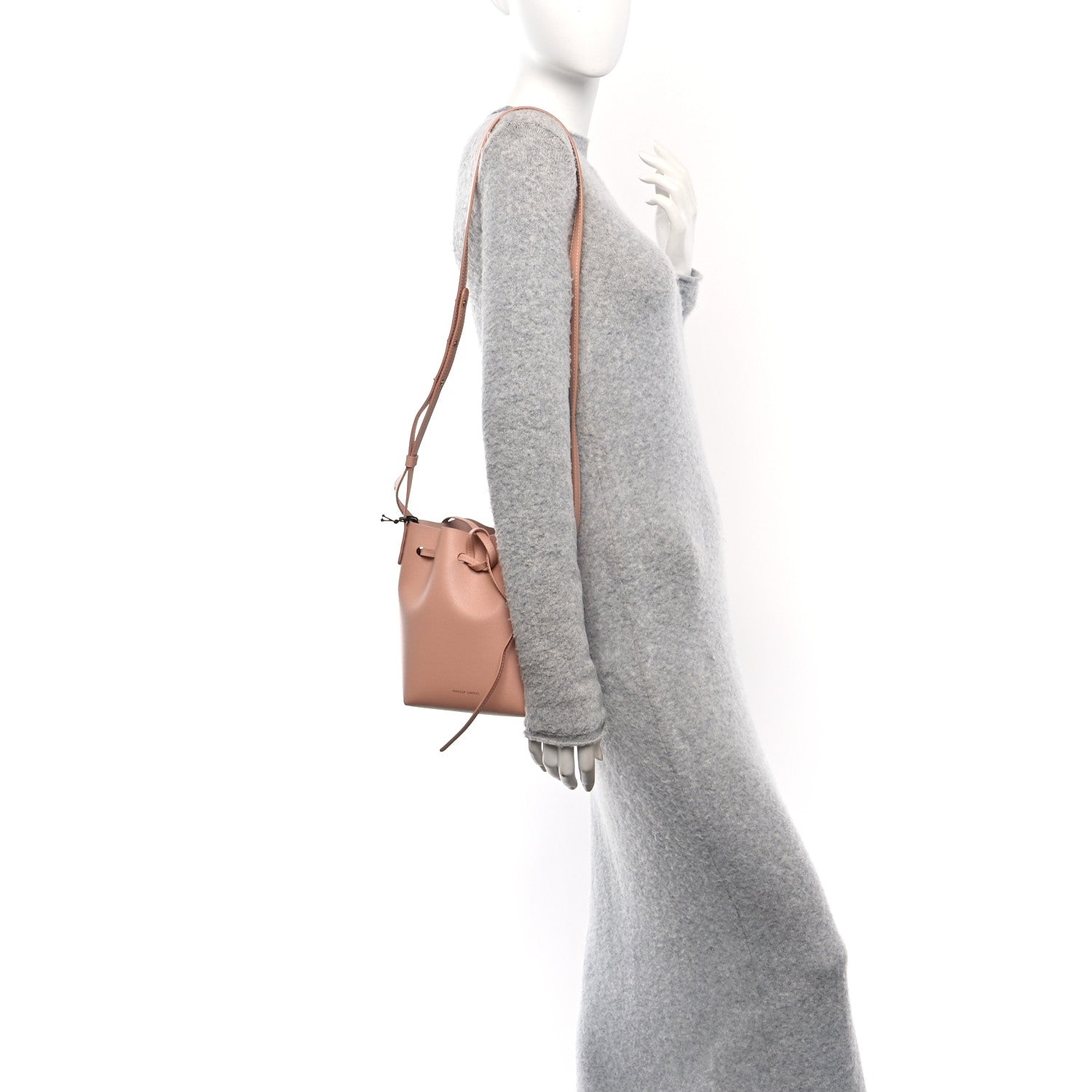 Caviar Mini Mini Bucket Bag Cipria
