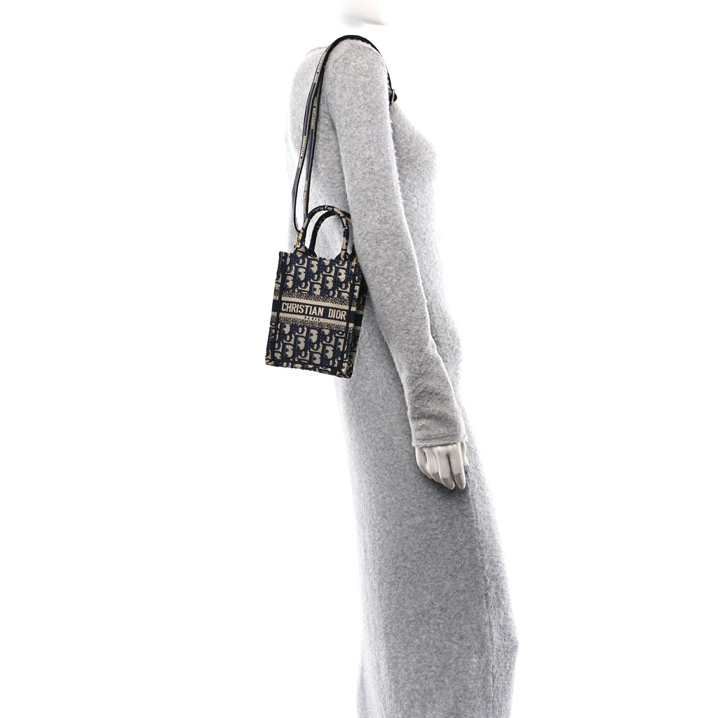 Oblique Mini Book Tote Phone Bag Blue