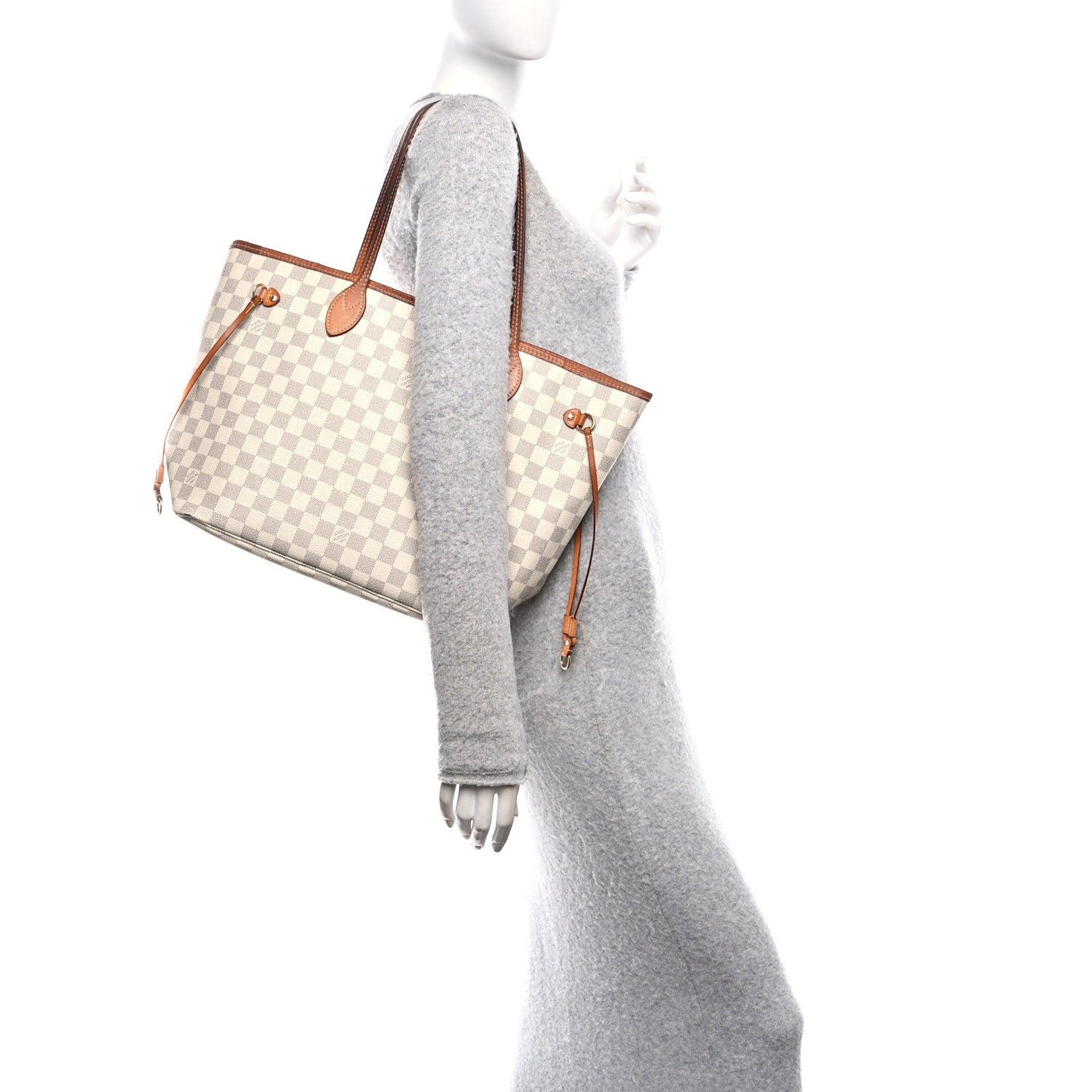 Damier Azur Neo Neverfull MM Rose Ballerine