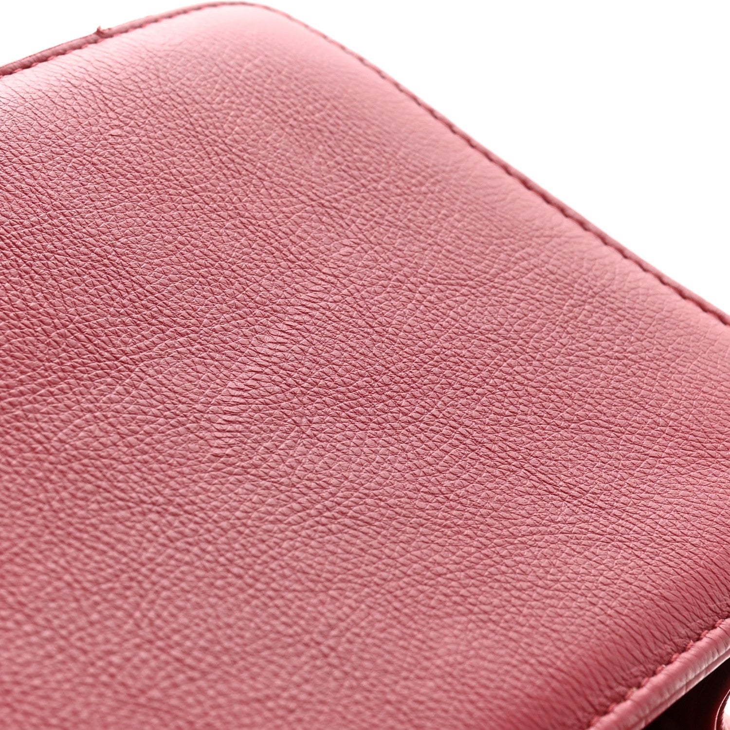 Calfskin Quilted Double Stitch Medium Boy Flap Red