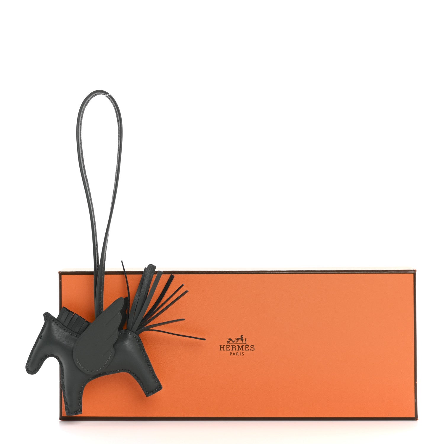 Milo Lambskin Grigri Rodeo Pegase Horse Bag Charm PM Vert Mangrove