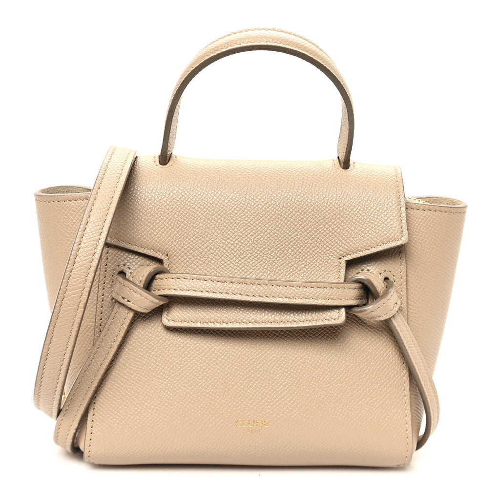Grained Calfskin Pico Belt Bag Light Taupe