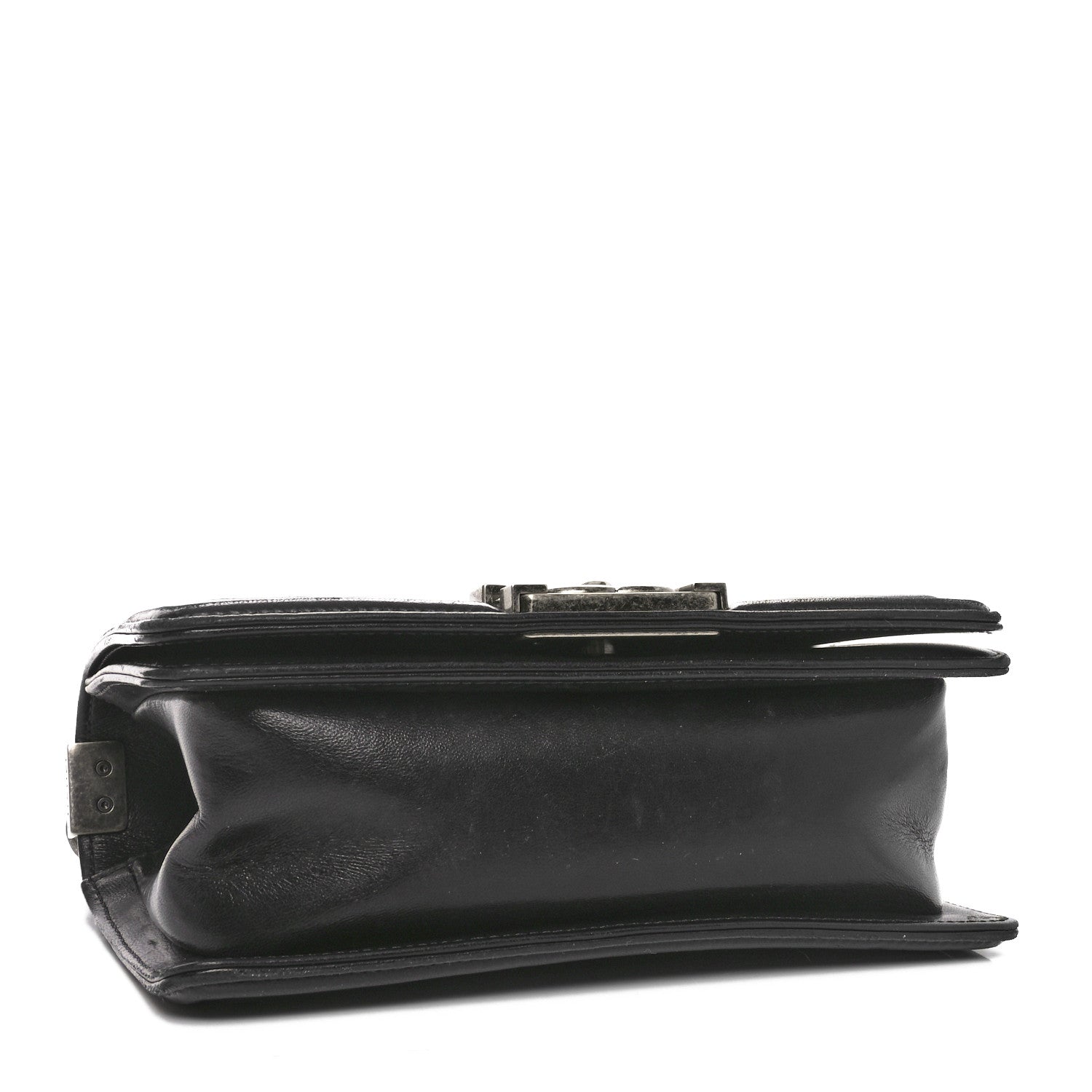 Galuchat Stingray Small Boy Flap Black Silver