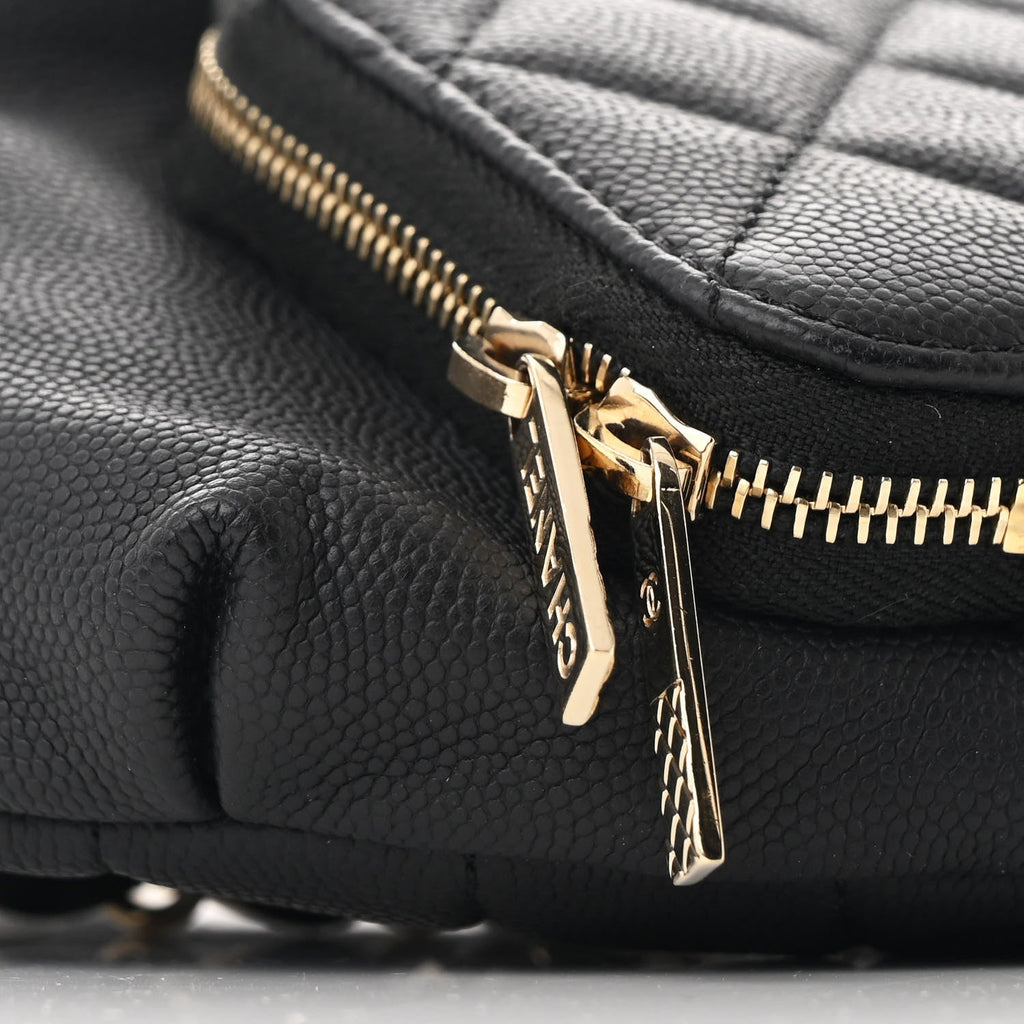 Caviar Quilted Business Affinity Waist Belt Bag Black