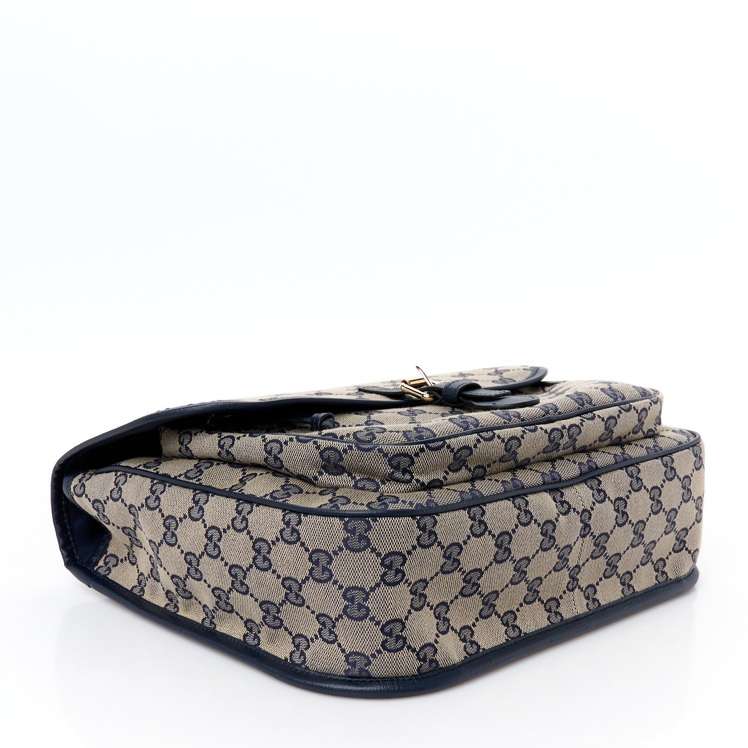 Monogram Web Childrens Messenger Bag Beige Blue