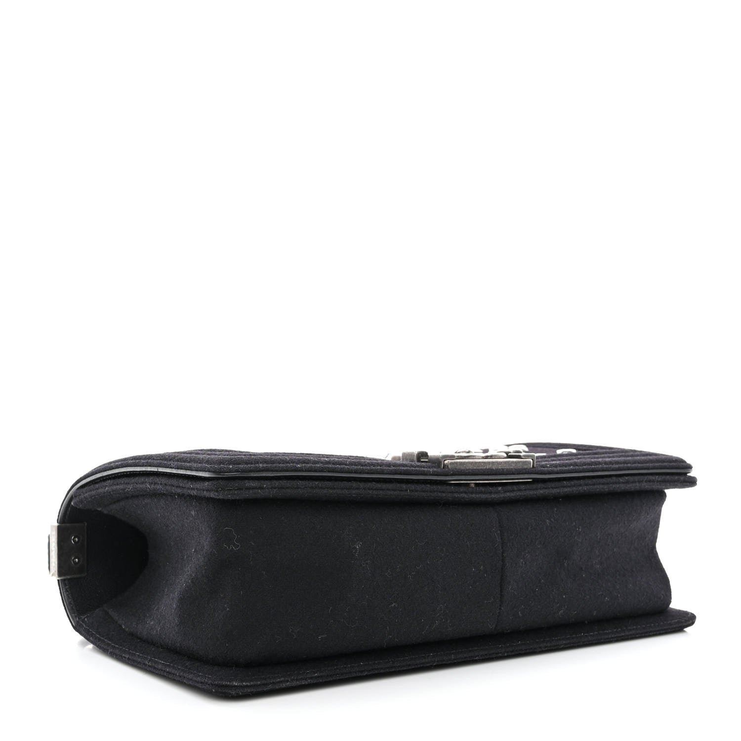Wool Lambskin Embroidered Mosaic Medium Boy Flap Black