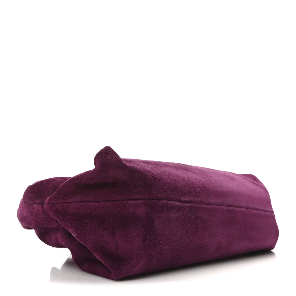 Suede Calfskin Beatrice Small Hobo Mulberry