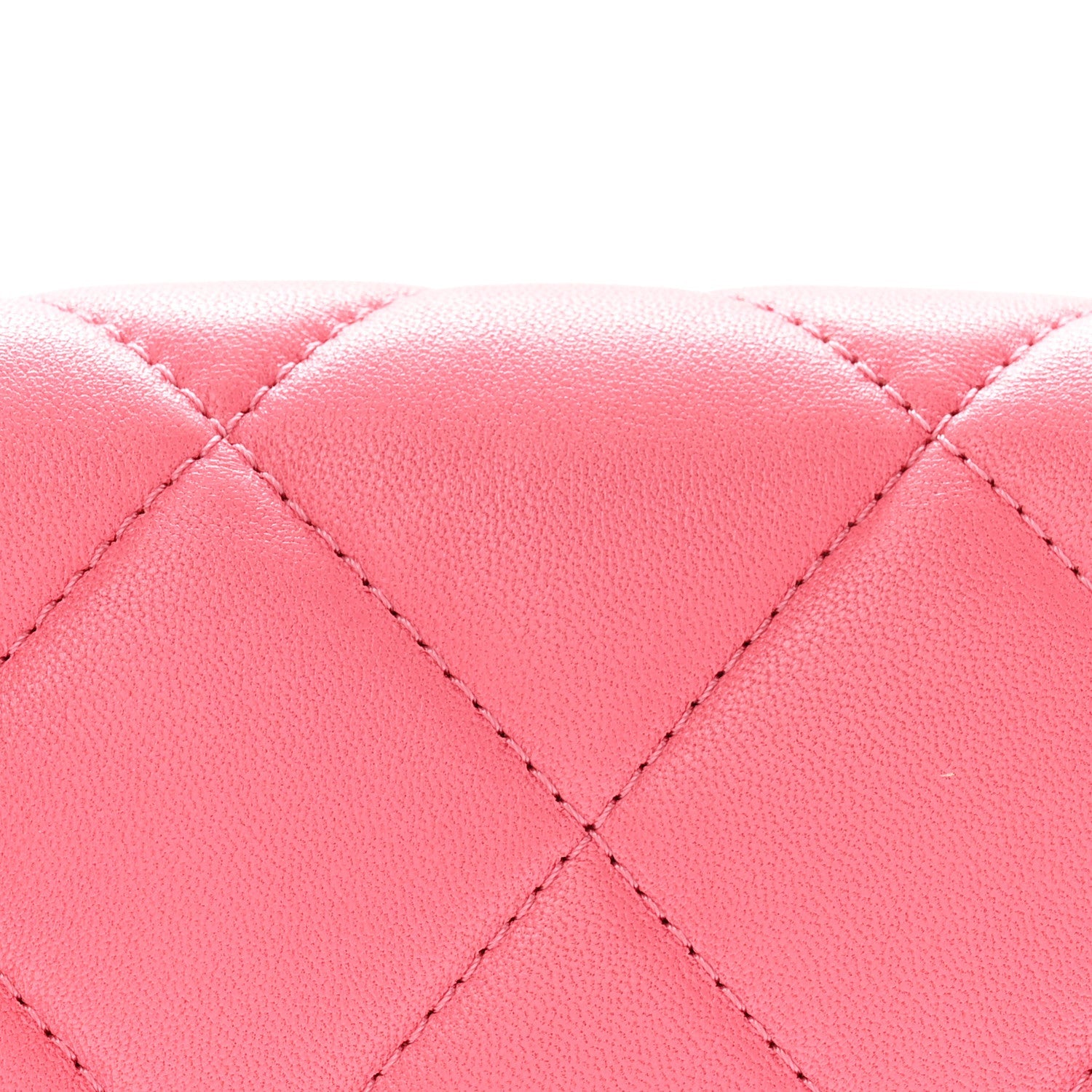 Lambskin Plexiglass Quilted Coco Love Mini Flap Pink