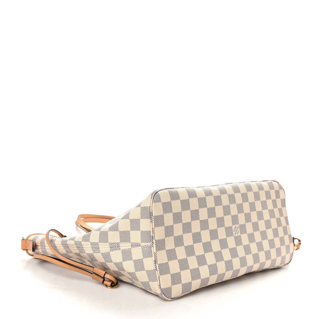 Damier Azur Braided Neverfull MM Orange