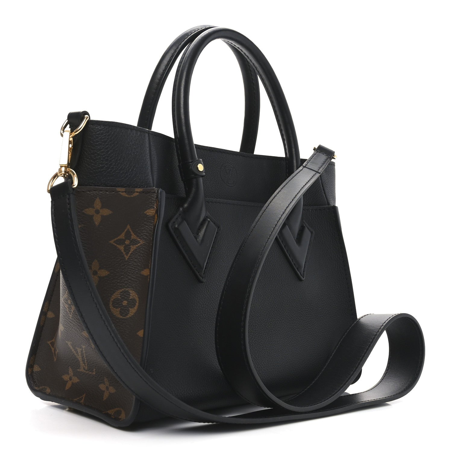 Calfskin Monogram On My Side PM Black