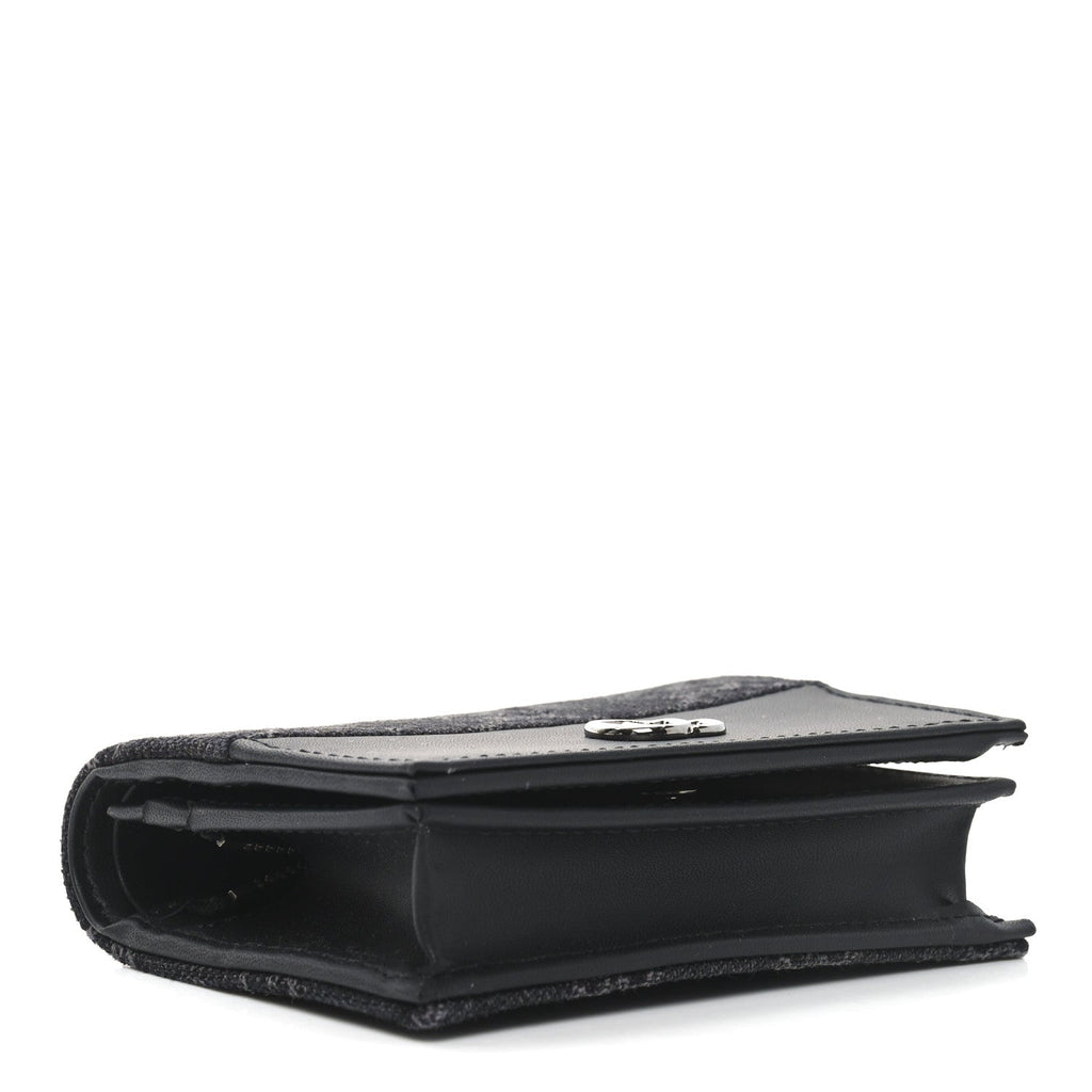 Denim GG Supreme Monogram Calfskin GG Marmont  Case Black