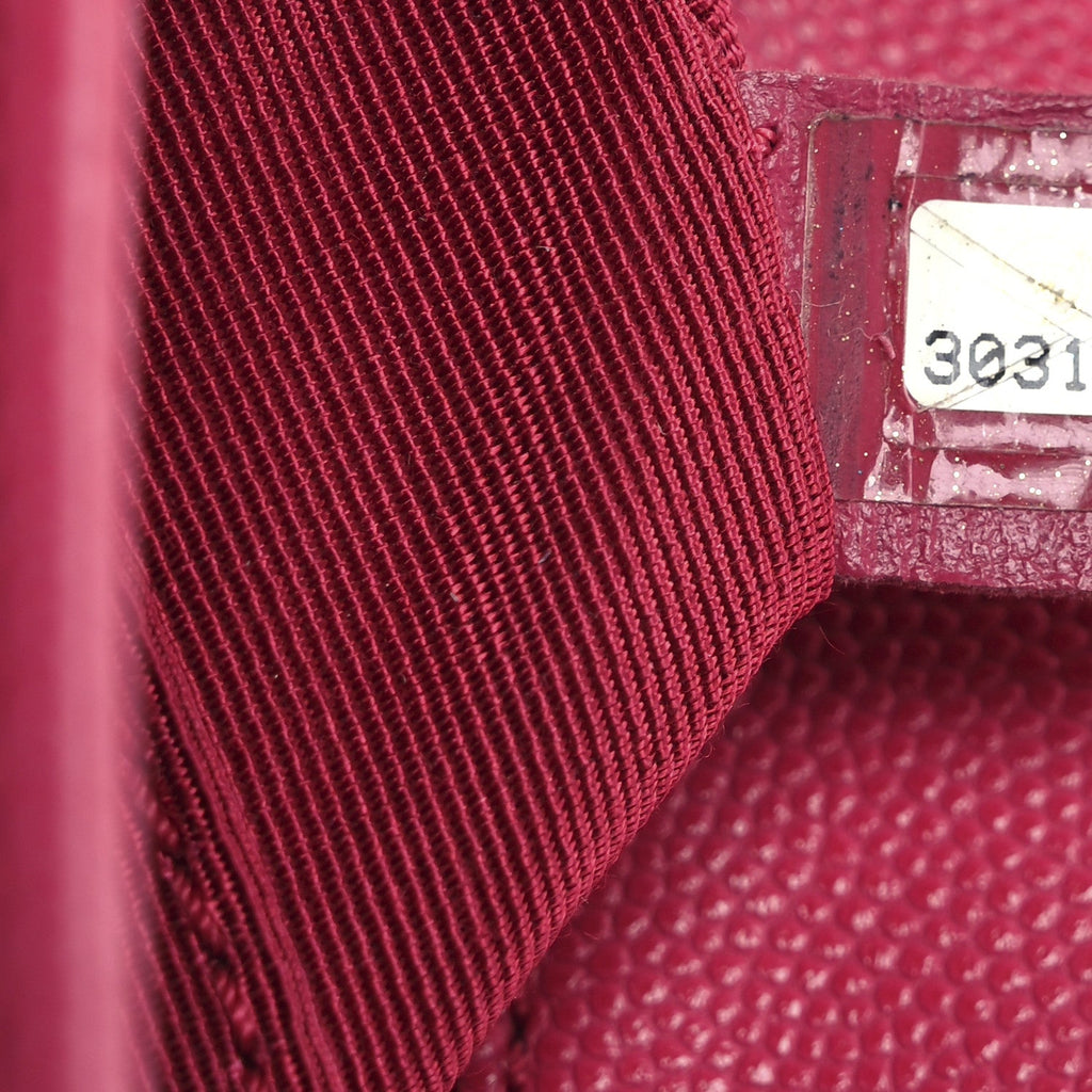Caviar Quilted Small Fashion Therapy Flap Bag Dark Pink
