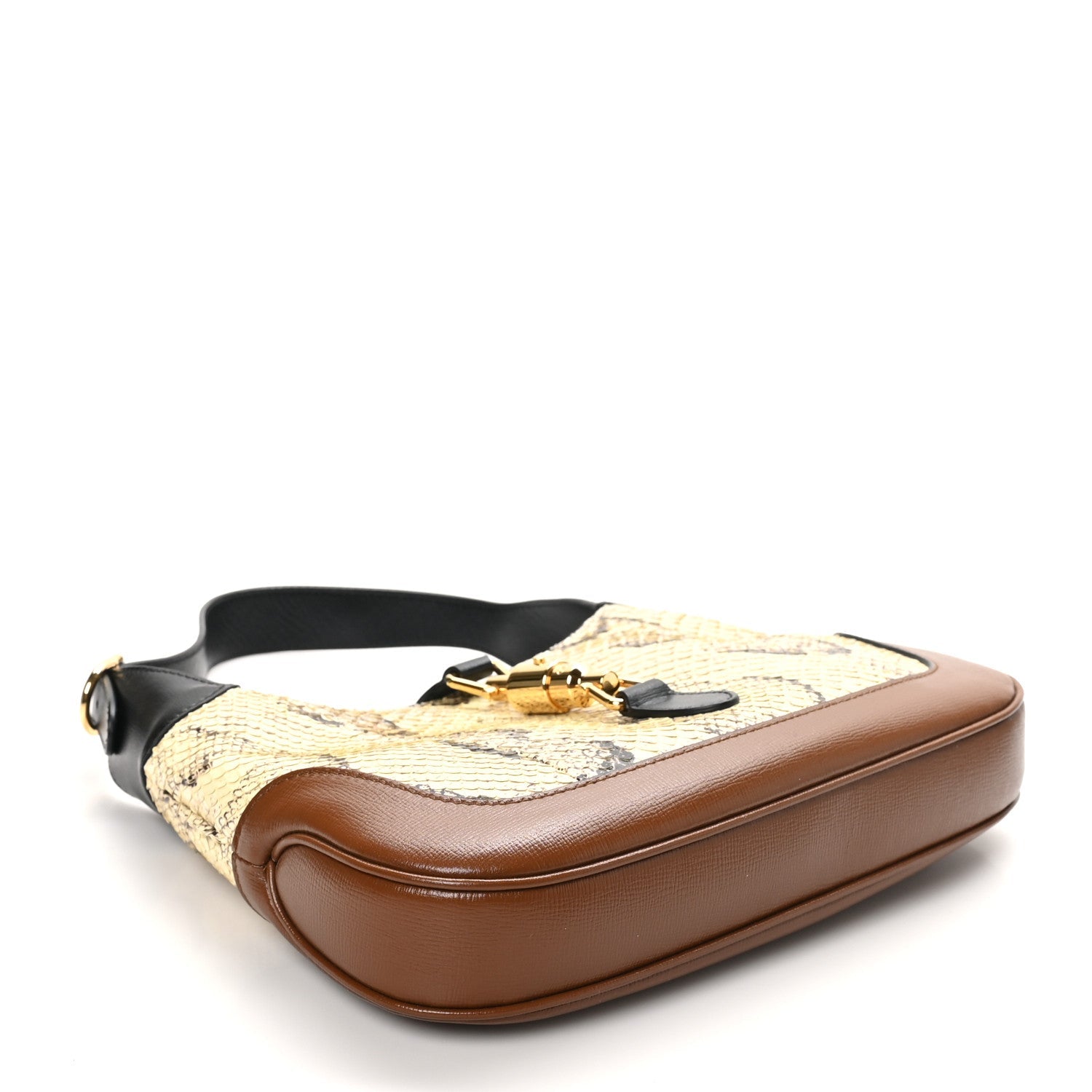 Snakeskin Calfskin Small Jackie 1961 Hobo Black Brown