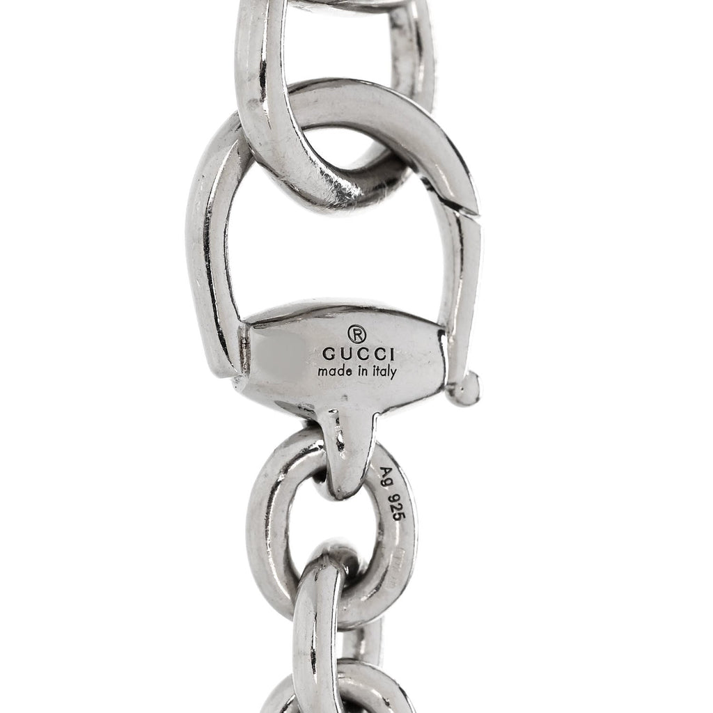 Sterling Silver Bamboo Heart Horsebit Bracelet