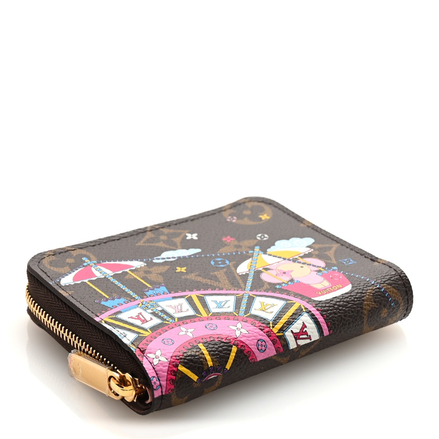Monogram 2020 Christmas Animation Big Wheel Zippy Coin Purse Rose Ballerine