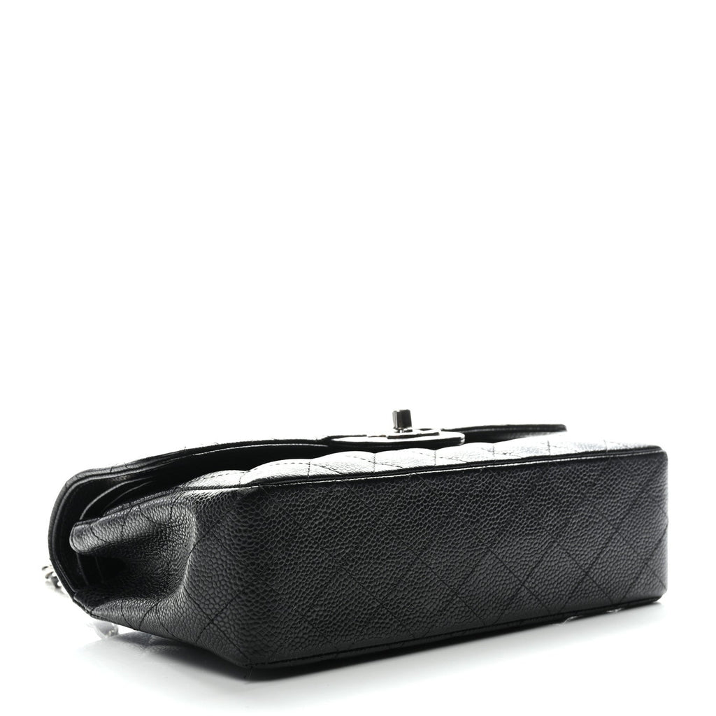 Caviar Quilted Small Double Flap Black