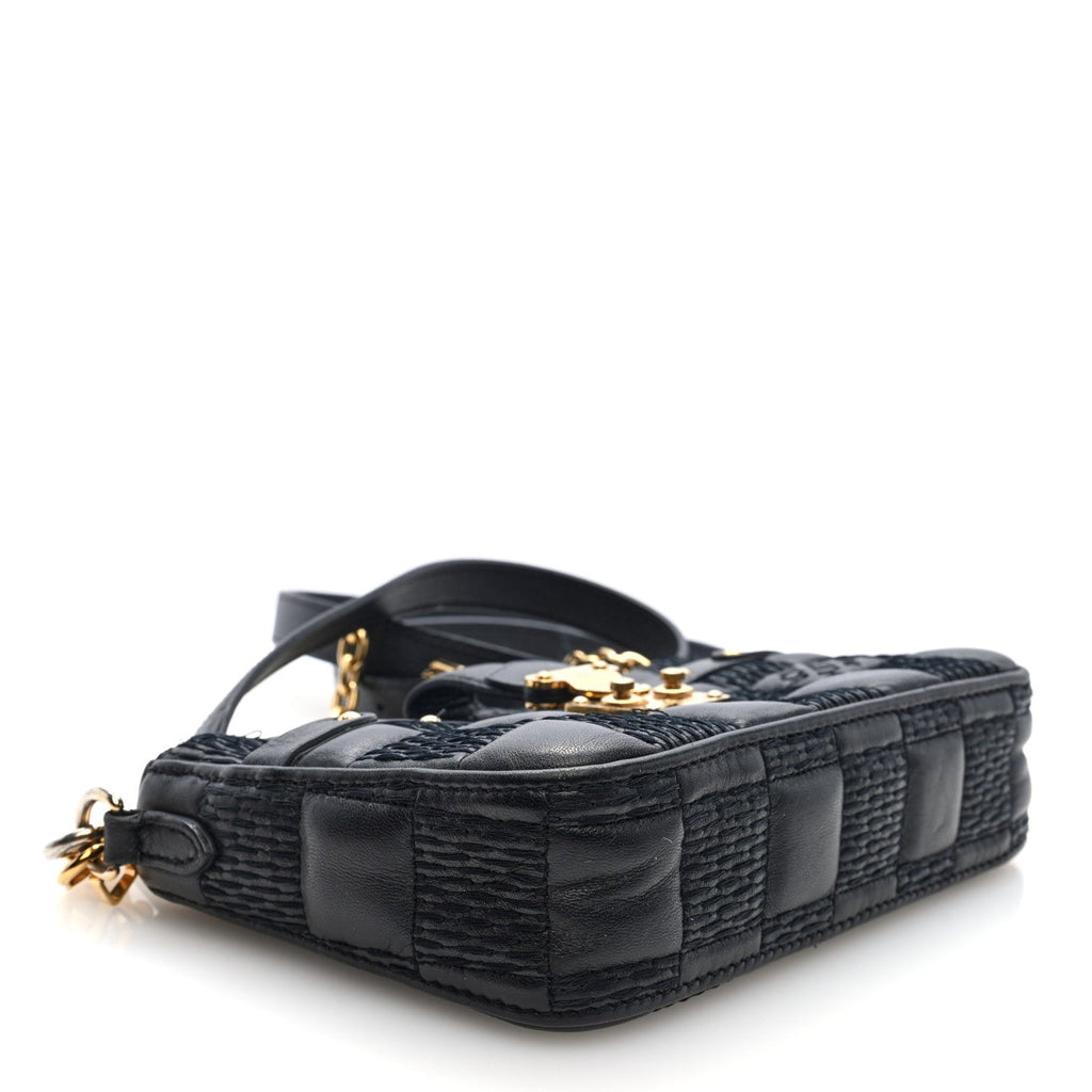 Damier Quilt Lambskin Troca Pochette Black