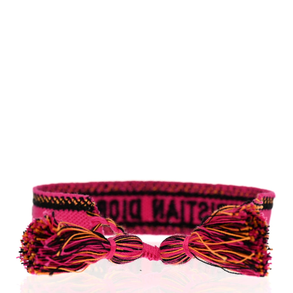 Woven Cotton J'Adior Friendship Bracelet Pink Multicolor