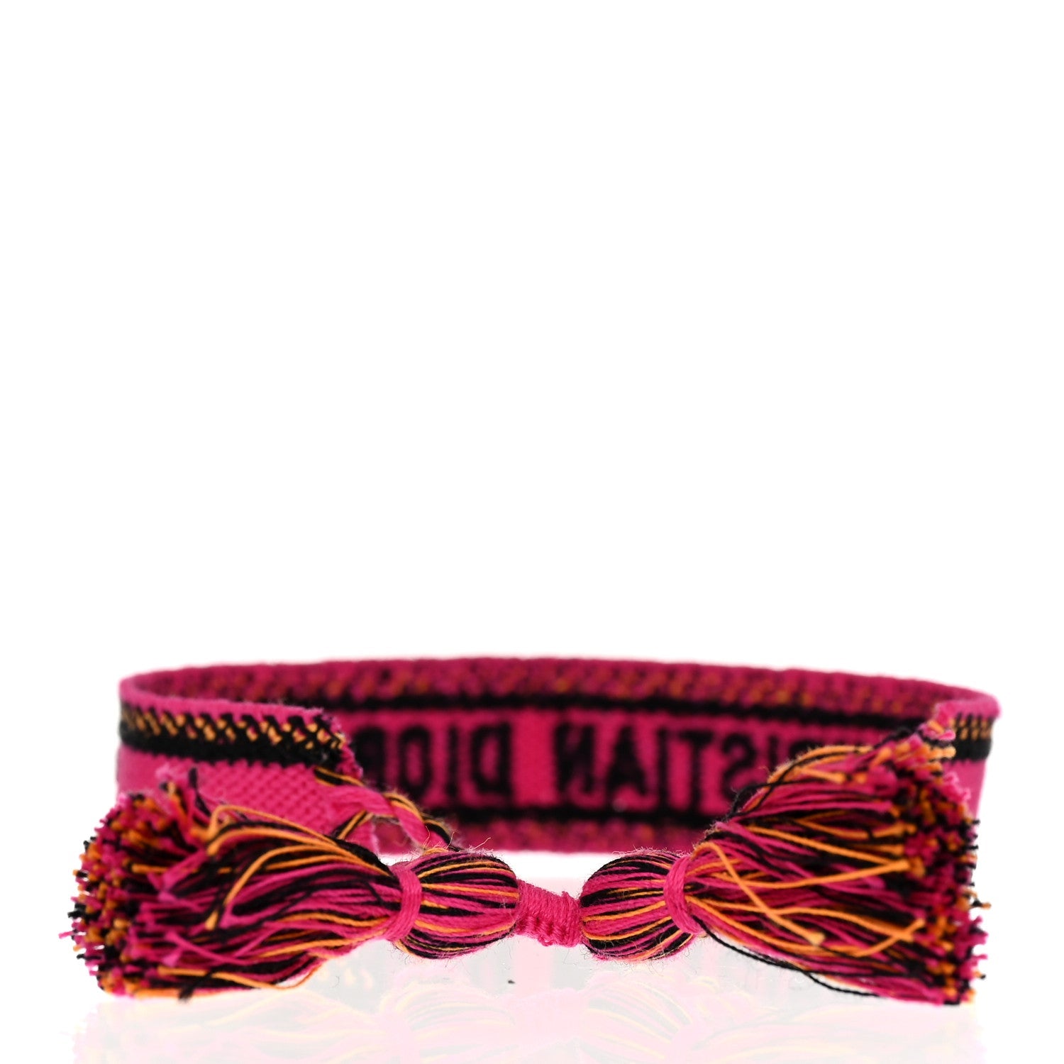 Woven Cotton J'Adior Friendship Bracelet Pink Multicolor