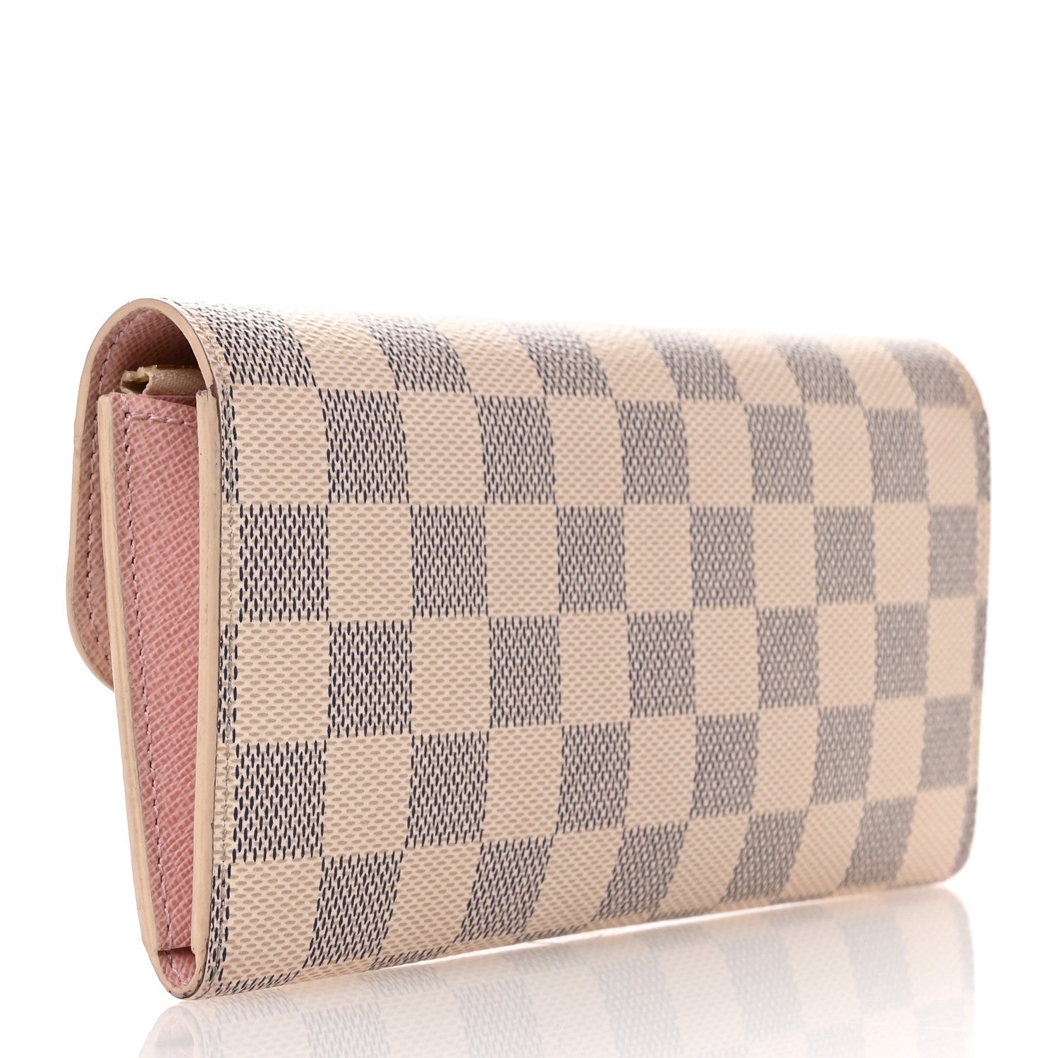 Damier Azur Emilie Wallet Rose Ballerine