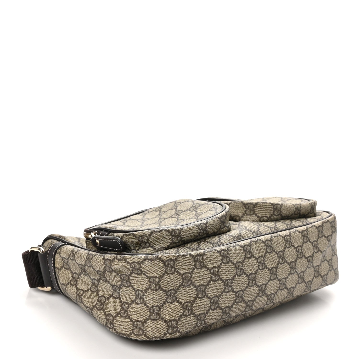 GG Plus Monogram Front Pocket Messenger Dark Brown