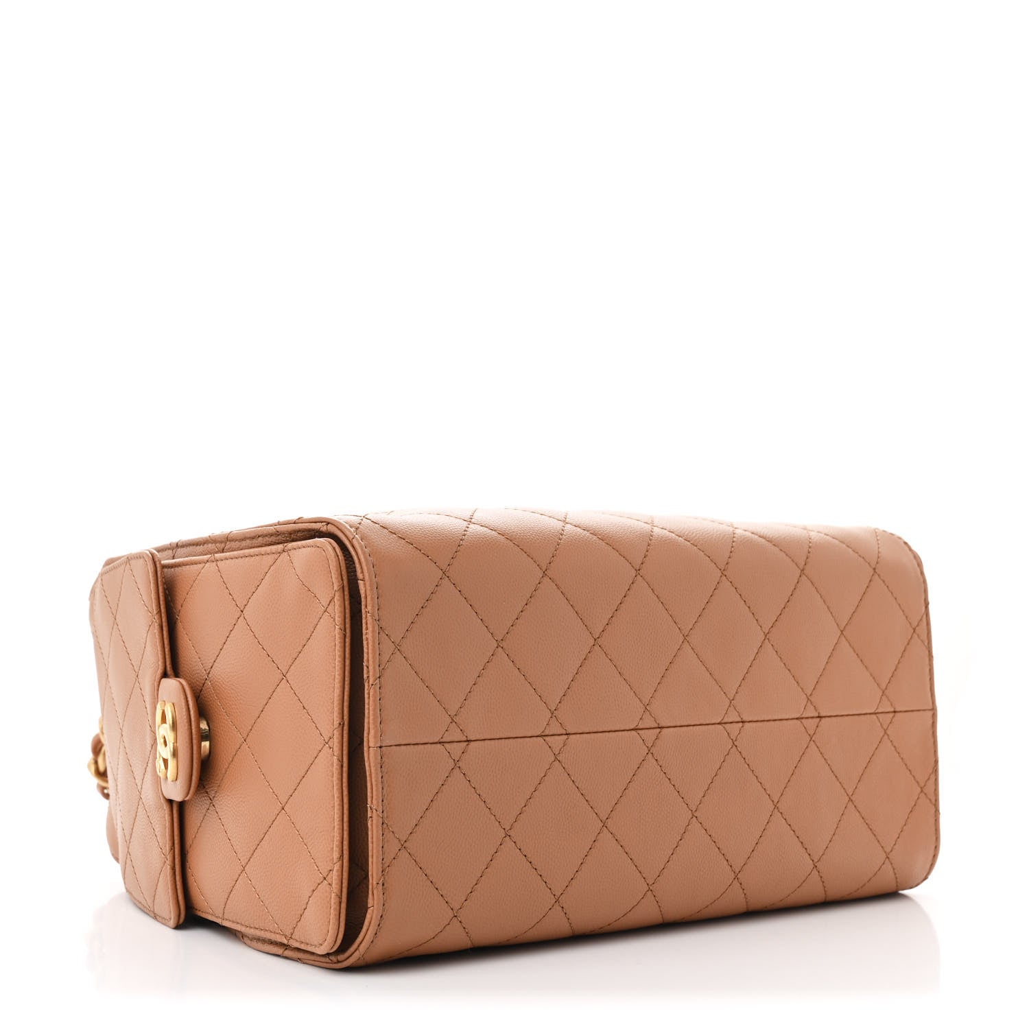 Caviar Quilted Small Chanel 25 Handbag Brown