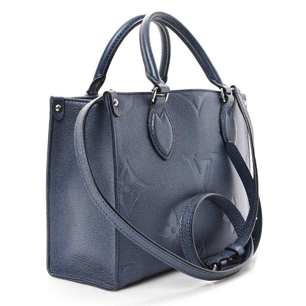 Metallic Empreinte Monogram Giant Onthego PM Navy Nacre