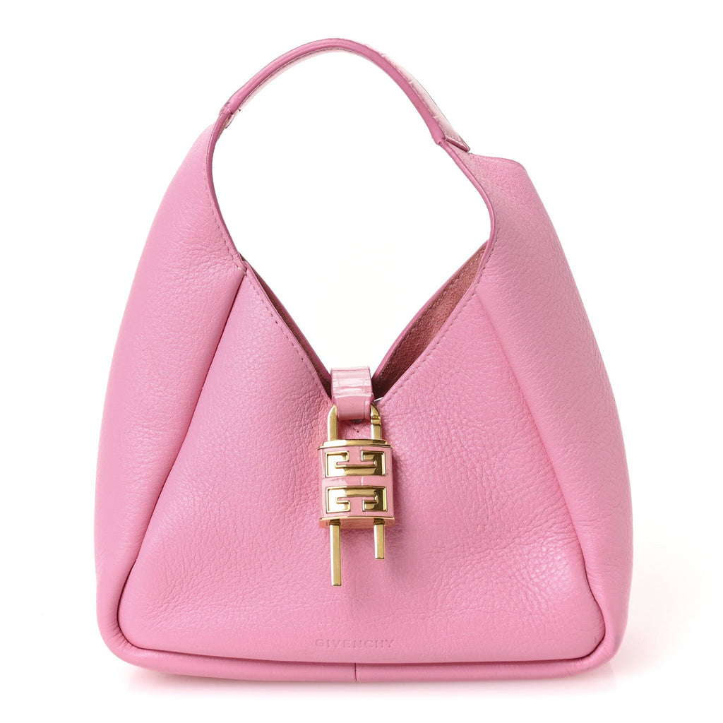 Grained Calfskin Mini G-Lock Hobo Pink