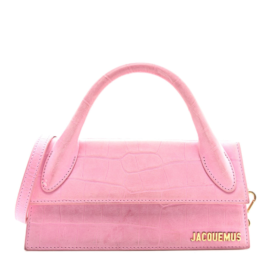 Nubuck Crocodile Embossed Le Chiquito Long Pink