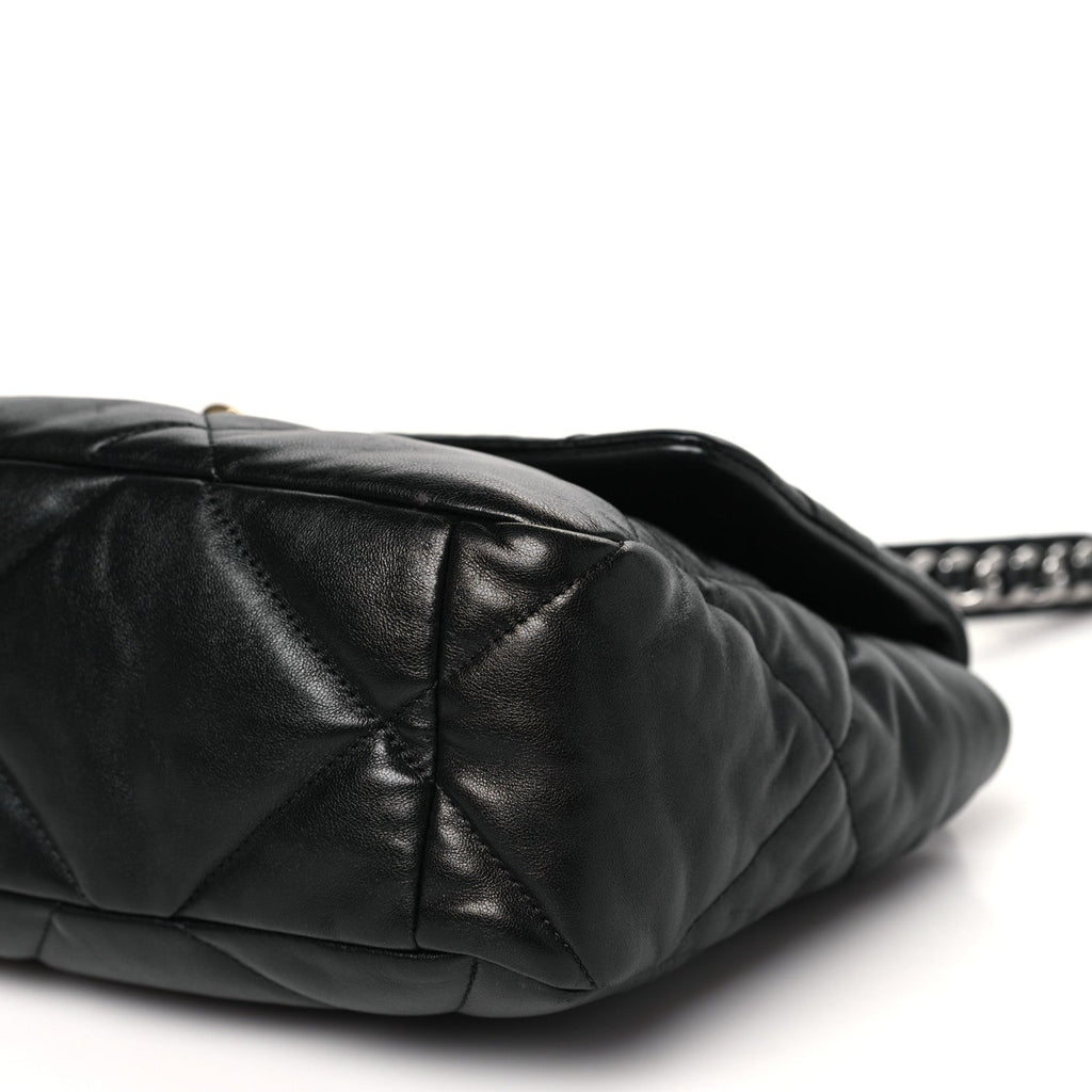 Lambskin Quilted Large Chanel 19 Flap Black