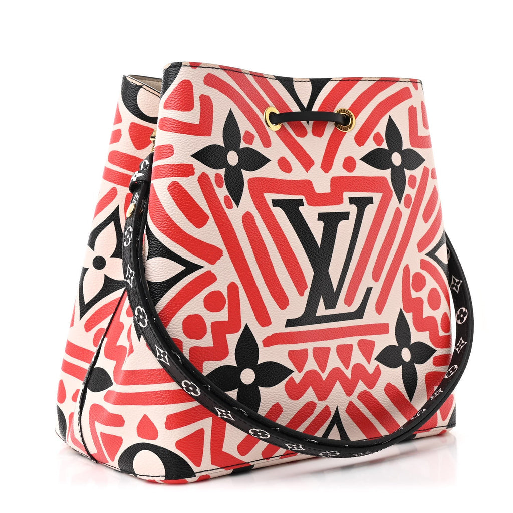 Monogram Giant Crafty NeoNoe MM Creme Rouge Black