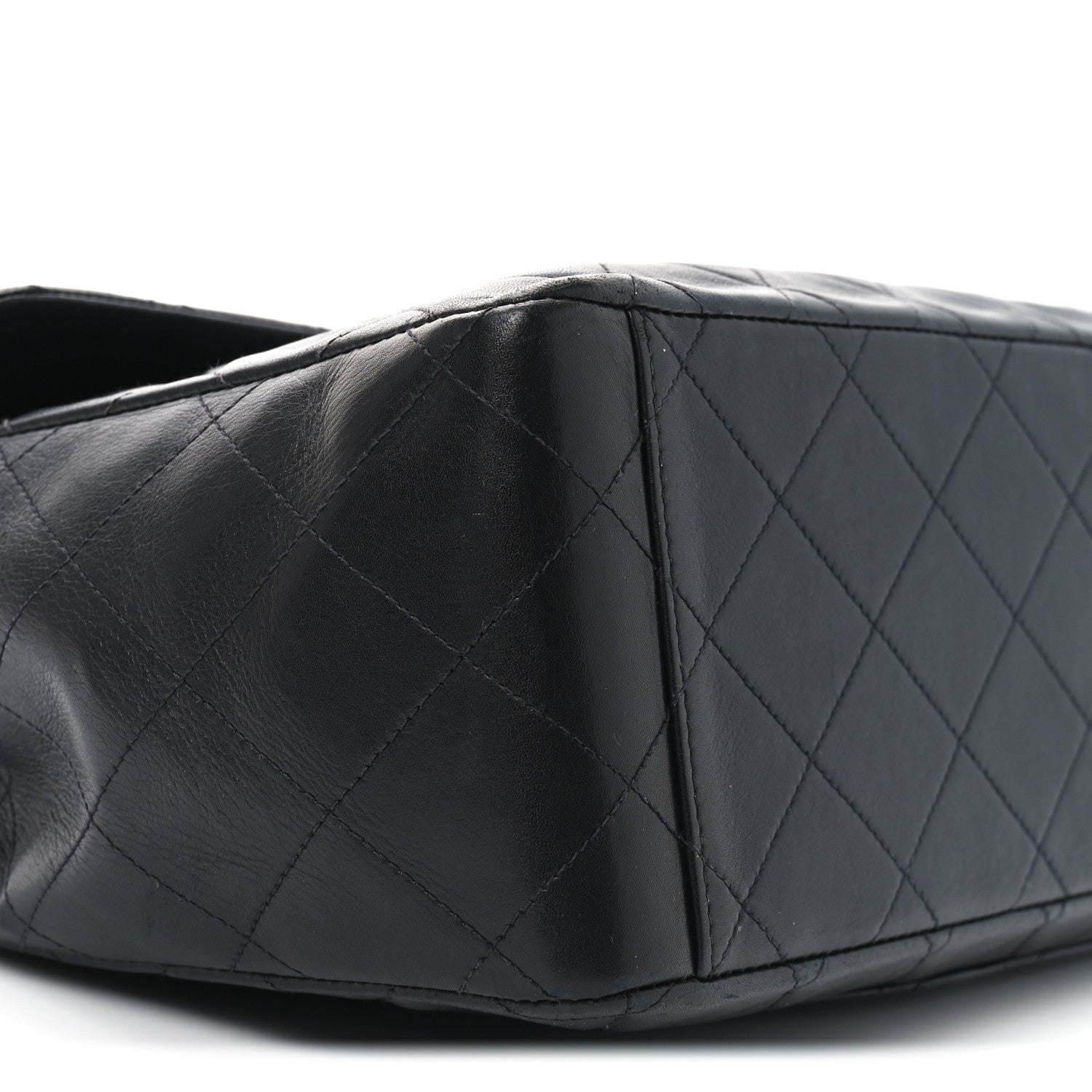 Lambskin Quilted XL Jumbo Single Flap Black