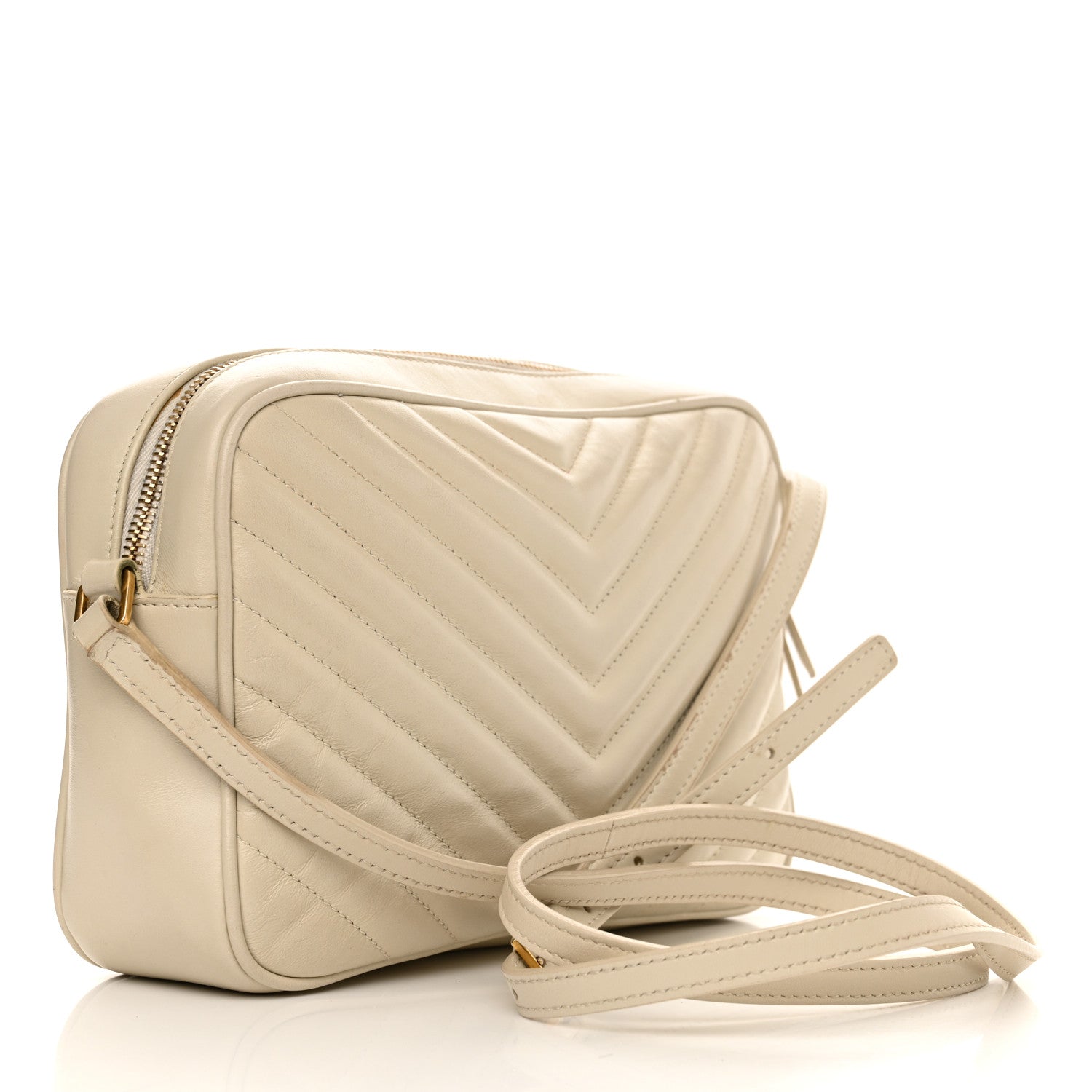 Calfskin Matelasse Monogram Lou Camera Bag Crema Soft