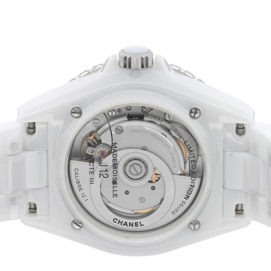 Stainless Steel Ceramic 38mm J12 Limited Edition Mademoiselle La Pausa Automatic Watch White