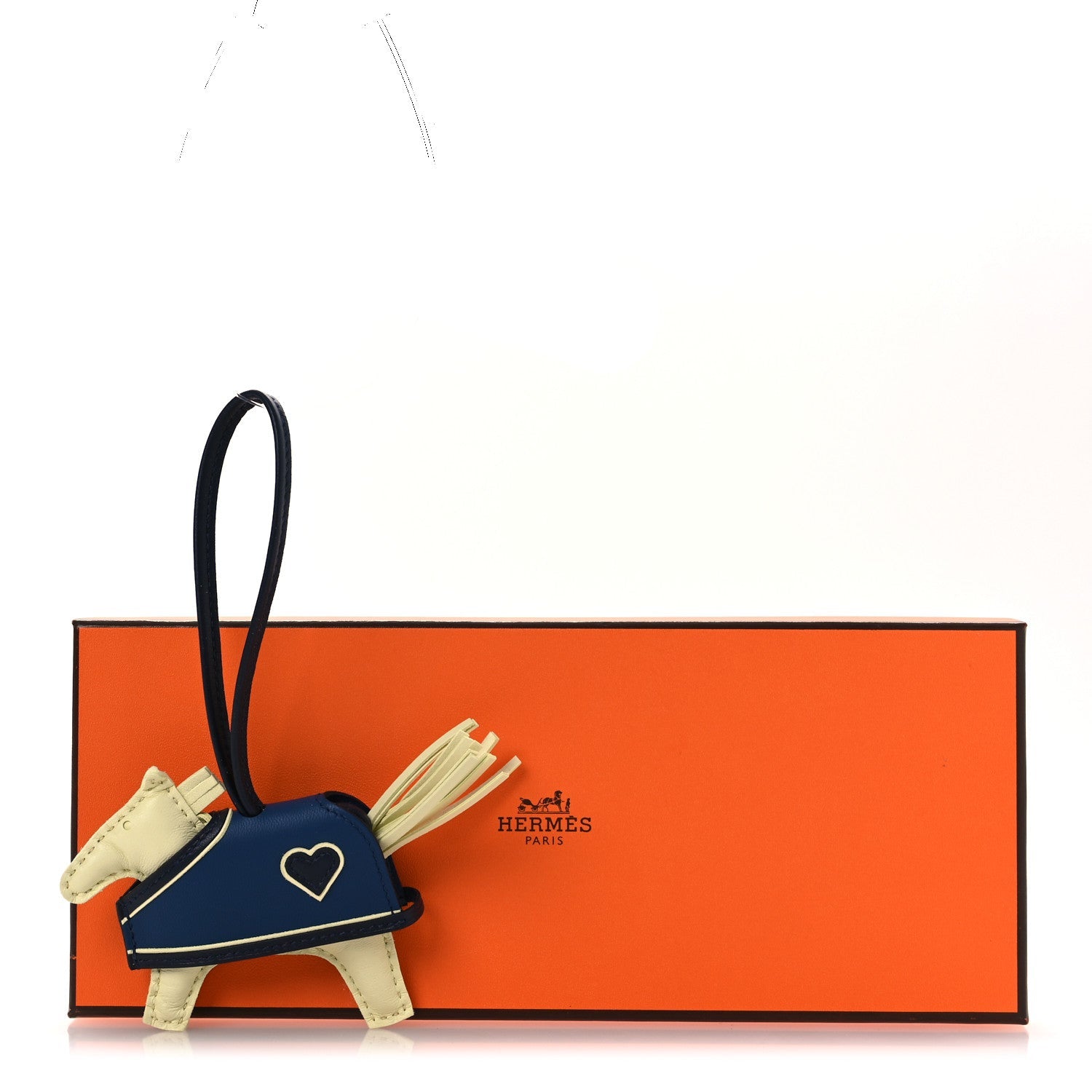 Milo Lambskin Grigri Rodeo Robeo Coeur Bag Charm PM Jaune Milton Bleu Nuit Bleu Tie
