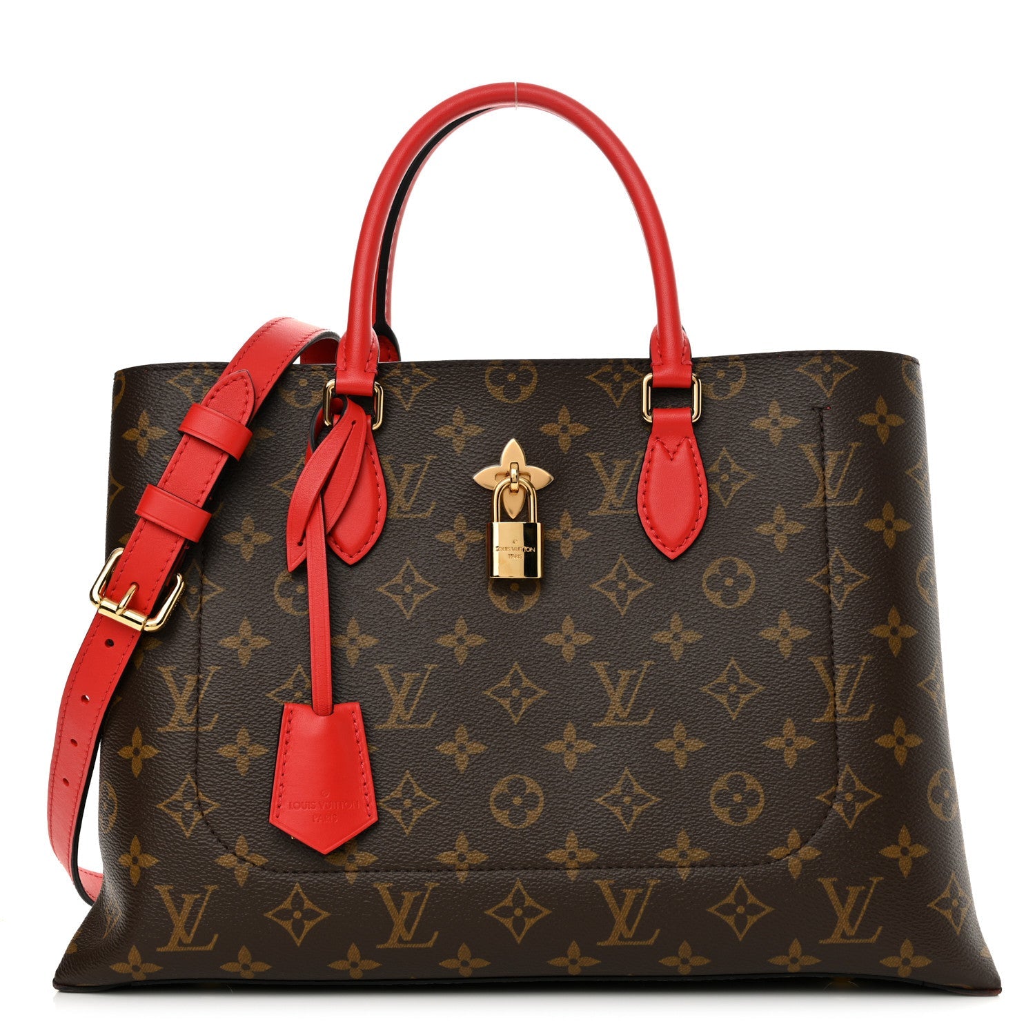 Monogram Flower Tote Coquelicot