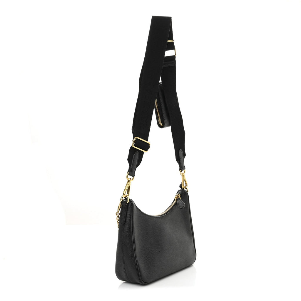 Saffiano Lux Re-Edition 2005 Shoulder Bag Black