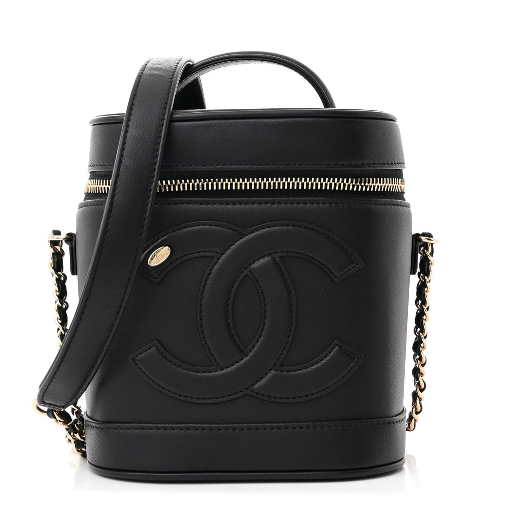 Lambskin Timeless Vanity Cosmetic Case Black