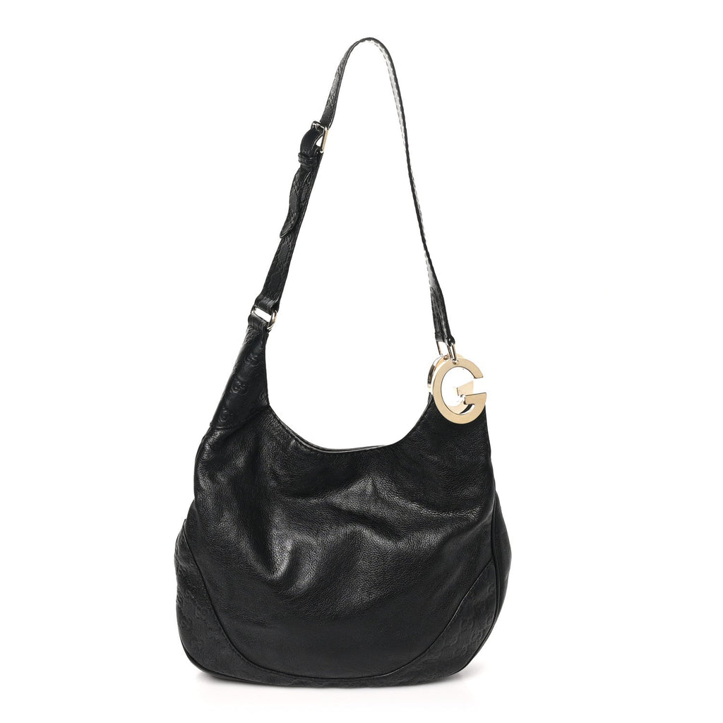 Guccissima Medium Charlotte Hobo Black