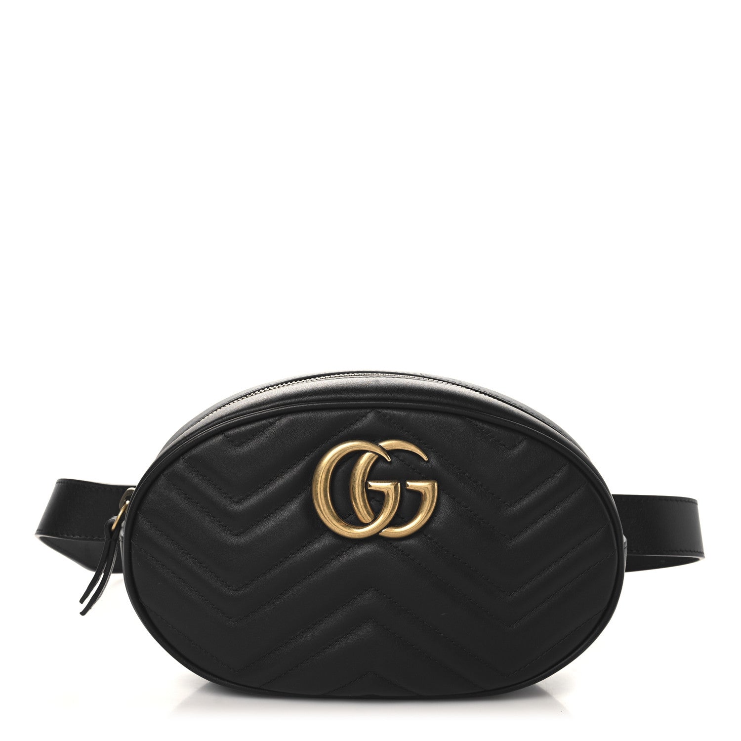 Calfskin Matelasse GG Marmont Belt Bag 85 34 Black