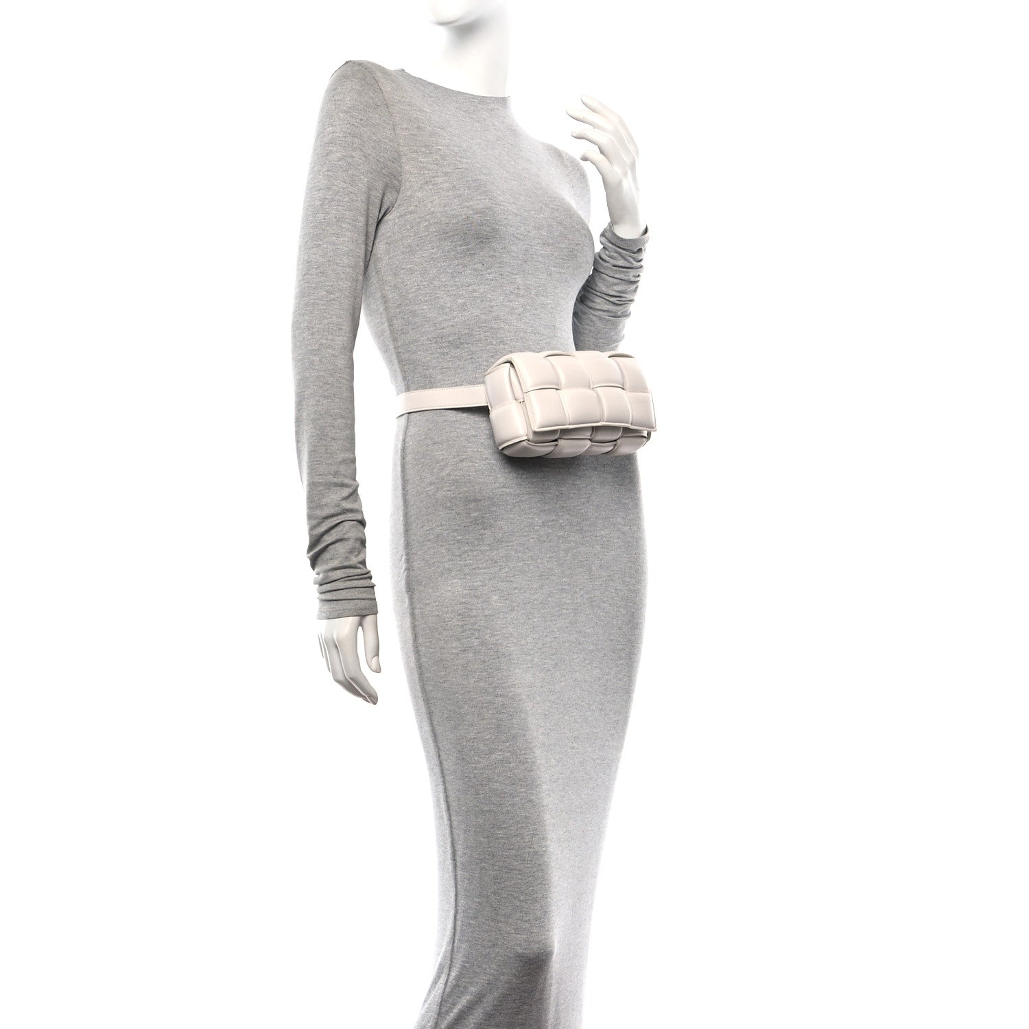 Nappa Maxi Intrecciato Padded The Belt Cassette Bag White