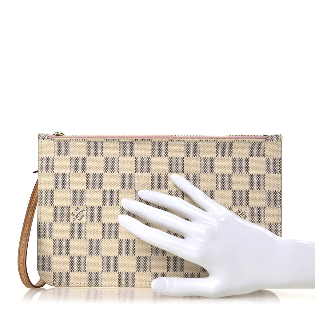 Damier Azur Neverfull MM GM Pochette Rose Ballerine