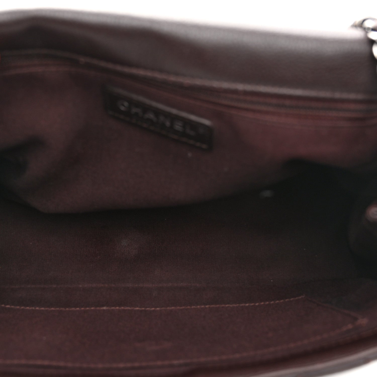 Calfskin Quilted Medium Frame in Chain Flap Brown