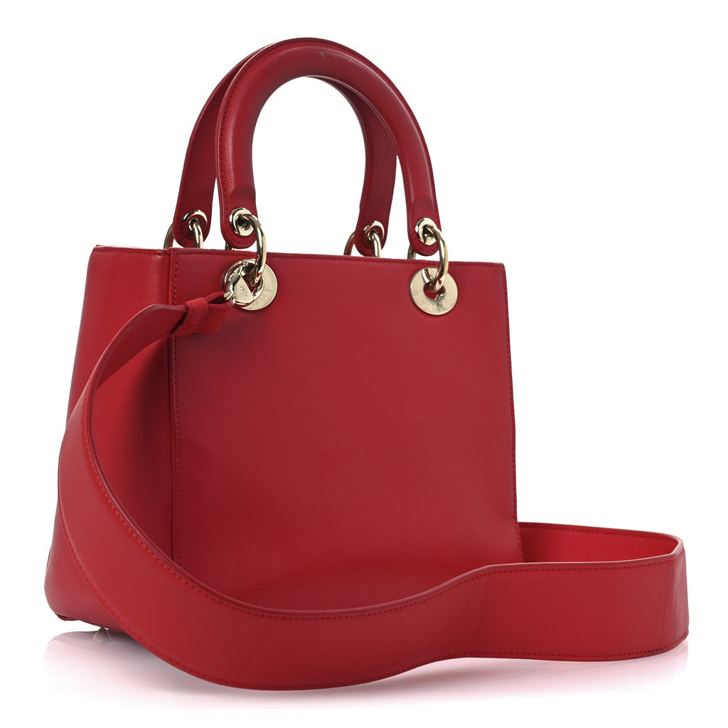 Calfskin Niki De Saint Phalle Medium Supple Lady Dior Red